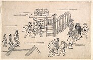 The Fourth Scene, from the series Scenes of the Pleasure Quarter at Yoshiwara in Edo
, Hishikawa Moronobu  Japanese, Monochrome woodblock print; ink on paper, Japan