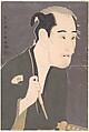 Onoe Matsusuke I as Matsushita Mikinojō in the Play "Katakiuchi noriyaibanashi", Tōshūsai Sharaku Japanese, Woodblock print; ink, color, white mica on paper, Japan
