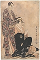 Sagawa Kikunojo III as the Courtesan Katsuragi,and Sawamura Sojuro, Tōshūsai Sharaku Japanese, Woodblock print; white mica ground; ink and color on paper, Japan