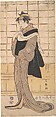 Osagawa Tsuneyo II as the hairdresser O-Roku, Tōshūsai Sharaku Japanese, Woodblock print; ink and color on paper, Japan