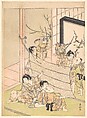 Young Boys Performing a Puppet Show, Kitao Shigemasa  Japanese, Woodblock print; ink and color on paper, Japan