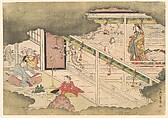 An Incident from the Tales of Ise (Ise Monogatari), Kitao Shigemasa  Japanese, Woodblock print; ink and color on paper, Japan