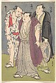 Three Sumō Wrestlers: Onogawa, Seimiyama, and Yatsugamine, Katsukawa Shunkō  Japanese, Woodblock print; ink and color on paper, Japan
