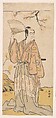 The Actor, 3rd Sawamura Sojuro Holding an Open Fan, Katsukawa Shunkō  Japanese, Woodblock print; ink and color on paper, Japan