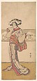 Segawa Kikunojō III in the Role of Ōiso no Tora, Katsukawa Shunkō  Japanese, Woodblock print; ink and color on paper, Japan