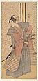 The Third Segawa Kikunojo in the Role of Oboshi Rikiya, Katsukawa Shunkō  Japanese, Woodblock print; ink and color on paper, Japan