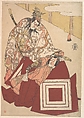 Ichikawa Danjuro V in a Shibaraku Performance from the Play Mutsu no Hana no kata age, Katsukawa Shunkō Japanese, Woodblock print; ink and color on paper, Japan