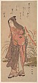 The Actor Ichikawa Monosuke (?) or Ichikawa Omezō in Female Role, Katsukawa Shunshō 勝川春章 Japanese, Woodblock print (nishiki-e); ink and color on paper, Japan