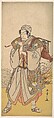 The Actor Danjuro III as an Itinerant Peddler, Katsukawa Shunshō　勝川春章  Japanese, Woodblock print (nishiki-e); ink and color on paper, Japan