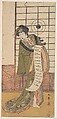 The Second Yamashito Kinsaku as a Courtesan Standing in a Room, Katsukawa Shunshō 勝川春章 Japanese, Woodblock print (nishiki-e); ink and color on paper, Japan