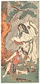 Kabuki Actors Ichimura Uzaemon IX as Ko-kakeyama and Ōtani Hiroji III as Kōga Saburō

, Katsukawa Shunshō　勝川春章  Japanese, Woodblock print (nishiki-e); ink and color on paper, Japan