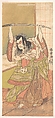 The Third Otani Hiroji as a Daimyo Standing on the Engawa, Katsukawa Shunshō 勝川春章 Japanese, Woodblock print (nishiki-e); ink and color on paper, Japan