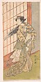 The First Nakamura Tomijuro as an Angry Woman Standing in a Room, Katsukawa Shunshō　勝川春章  Japanese, Woodblock print (nishiki-e); ink and color on paper, Japan
