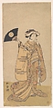 Onoe Tamizo as a Woman Standing, Facing to the Right, Katsukawa Shunshō 勝川春章 Japanese, Woodblock print (nishiki-e); ink and color on paper, Japan
