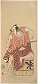 The Third Otani Hiroemon as an Otokodate Seated Upon an Inverted Tub, Katsukawa Shunshō　勝川春章  Japanese, Woodblock print (nishiki-e); ink and color on paper, Japan