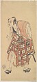 The Second Nakajima Mihoemon as a Man Standing with Head Bent Forward, Katsukawa Shunshō　勝川春章  Japanese, Woodblock print (nishiki-e); ink and color on paper, Japan