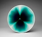 Plate, Tokuda Yasokichi III Japanese, Porcelain with blue-green glaze, Japan