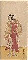 The Fifth Ichikawa Danjuro as a Man Standing, Katsukawa Shunshō　勝川春章  Japanese, Woodblock print (nishiki-e); ink and color on paper, Japan