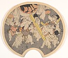 Children's Lantern Float, Sanno Festival, Katsukawa Shun'ei 勝川春英 Japanese, Woodblock print; uchiwa fan format; ink and color on paper, Japan