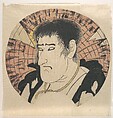 Head of an Unidentified Actor as a countryman in Rags, Katsukawa Shun'ei 勝川春英 Japanese, Woodblock print; ink and color on paper, Japan