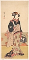 The Actor Iwai Hanshiro IV as a Woman in a Black Kimono, Katsukawa Shunshō 勝川春章 Japanese, Woodblock print (nishiki-e); ink and color on paper, Japan