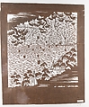 Stencil with Pattern of Seascape with Boats and Shore with Pines, Paper, silk, Japan