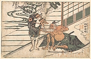 Legendary Strongman Sakata Kinpira (Kintoki) Drinking Sake, Ishikawa Toyonobu  Japanese, Woodblock print; ink and color on paper, Japan