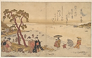 Girls Gathering Shells on the Sea-shore, Kitagawa Utamaro Japanese, Woodblock print; ink and color on paper, Japan