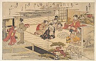 Girls Playing a Game with Shells, Kitagawa Utamaro Japanese, Woodblock print; ink and color on paper, Japan