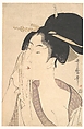 Woman Relaxing after Her Bath, Kitagawa Utamaro Japanese, Woodblock print; ink and color on paper, Japan