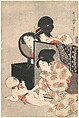 Mother and Child, Kitagawa Utamaro  Japanese, Woodblock print; ink and color on paper, Japan