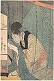 Woman Reading a Letter under a Mosquito Net, Kitagawa Utamaro  Japanese, Woodblock print; ink and color on paper, Japan
