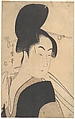Woman after a Bath, Kitagawa Utamaro  Japanese, Woodblock print; ink and color on paper, Japan