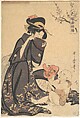 A Woman Playing with a Young Boy, Kitagawa Utamaro Japanese, Woodblock print; ink and color on paper, Japan