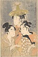 Seiro Niwaka Onna Geisha no Bu Tojin Shishi Sumo, Kitagawa Utamaro  Japanese, Woodblock print; ink and color on paper, Japan