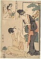 A Woman Snatching a Bag of Sweetmeats from Her MotHer, Kitagawa Utamaro  Japanese, Woodblock print; ink and color on paper, Japan