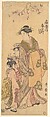 The Oiran Kasugano of Ōgiya on Parade, Kitagawa Utamaro  Japanese, Woodblock print; ink and color on paper, Japan