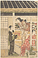 Washing Day, Kitagawa Utamaro Japanese, Woodblock print; ink and color on paper, Japan