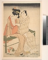 A Pair of Lovers, Kitagawa Utamaro  Japanese, Woodblock print; ink and color on paper, Japan