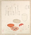 Wine Cups, Ryūryūkyo Shinsai  Japanese, Woodblock print (surimono); ink and color on paper, Japan