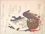 Scroll Painting of Horse, Ryūryūkyo Shinsai Japanese, Woodblock print (surimono); ink and color on paper, Japan
