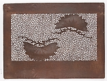 Stencil with Pines and a Background of Peony Flowers, Paper, Japan