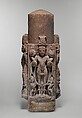 Linga (Phallic Emblem) with Four Standing Deities, Sandstone, India (Rajasthan)