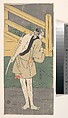 Arashi Ryuzo as a Man Clad only in a Pale Blue Garment, Katsukawa Shun'ei 勝川春英 Japanese, One sheet of a triptych of woodblock prints; ink and color on paper, Japan