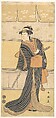 Unidentified Actor (possibly Yoshizawa Ayame) as a Woman with a Sword, Katsukawa Shun'ei 勝川春英 Japanese, Woodblock print; ink and color on paper, Japan