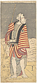 The Second Ichikawa Komazo as a Boatman Standing on the Deck of a Barge, Katsukawa Shun'ei 勝川春英 Japanese, Woodblock print; ink and color on paper, Japan
