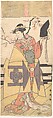 The Third Segawa Kikunojo as (?) Wife of Kudo Suketsune in a Soga Play, Katsukawa Shun'ei 勝川春英  Japanese, Woodblock print; ink and color on paper, Japan