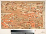 Edo Hakkei no Zu, Utagawa Toyoharu  Japanese, Woodblock print; ink and color on paper, Japan