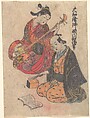 Young Lady Taking a Lesson on the Shamisen, Nishikawa Sukenobu  Japanese, Woodblock print (hand-colored); ink and color on paper, Japan