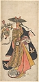Actor Sanogawa Ichimatsu (1722–1763) as a Courtesan during the Tanabata Festival, Okumura Toshinobu Japanese, Woodblock print (urushi-e); ink and color on paper, Japan